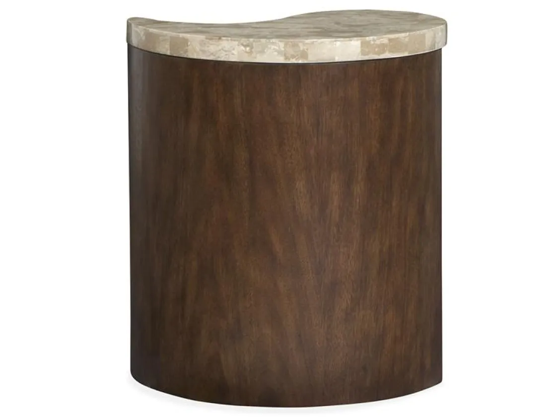 Mor Furniture Mcpherson Round End Table In Burnt Umber