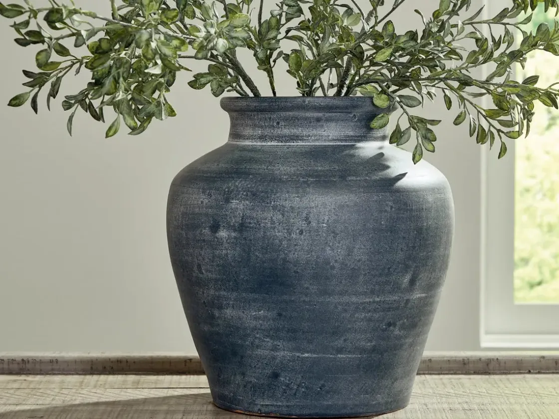 Mor Furniture Meadie Tall Vase In Distressed White