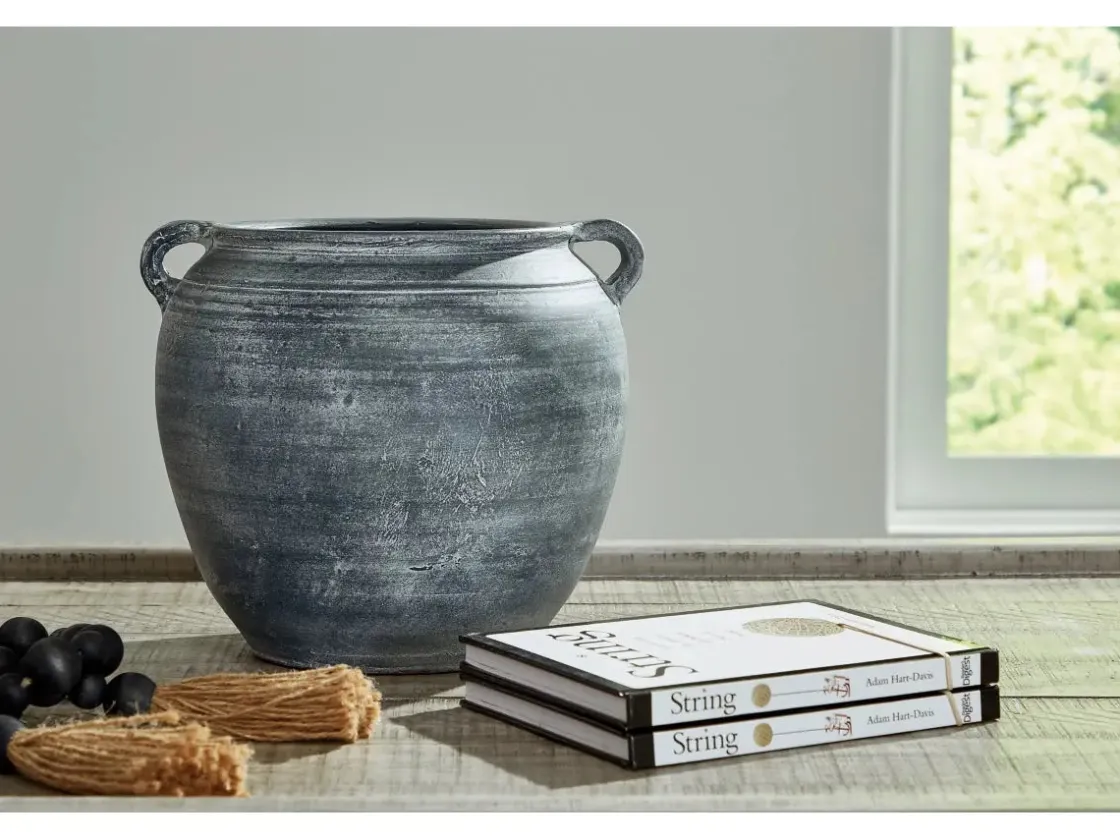 Mor Furniture Meadie Tall Vase In Distressed White