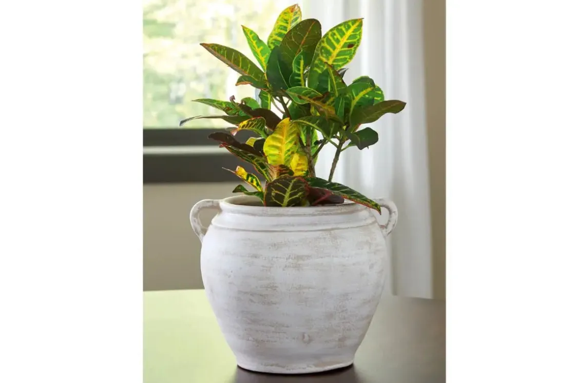 Mor Furniture Meadie Tall Vase In Distressed White