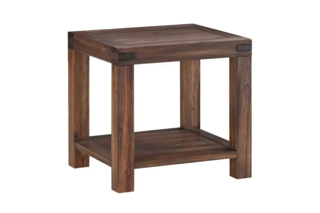 Mor Furniture Meadow End Table In Brick Brown