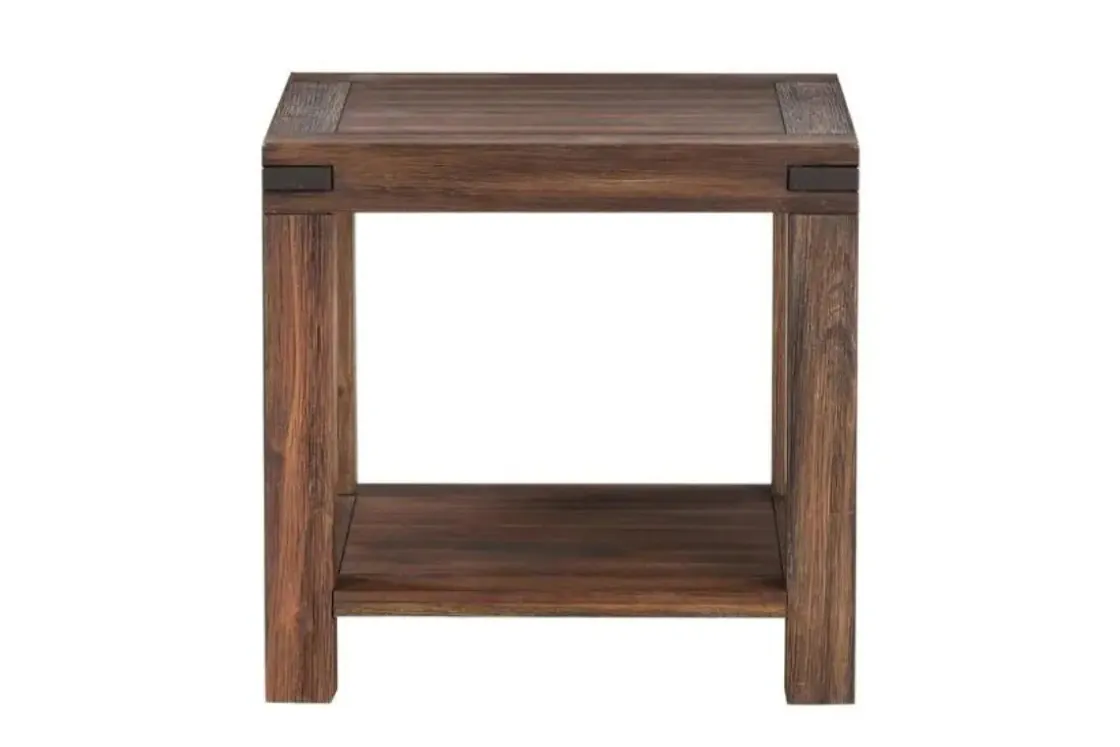 Mor Furniture Meadow End Table In Brick Brown