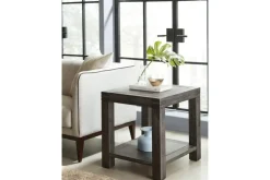 Mor Furniture Meadow End Table In Brick Brown