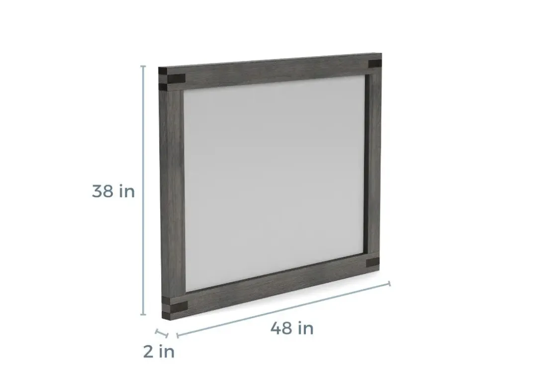 Mor Furniture Meadow Mirror In Gray