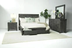 Mor Furniture Meadow Panel Bed W/ Storage In Brown, Full