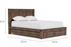 Mor Furniture Meadow Panel Bed W/ Storage In Brown, Full