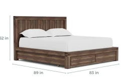 Mor Furniture Meadow Panel Bed W/ Storage In Brown, Full