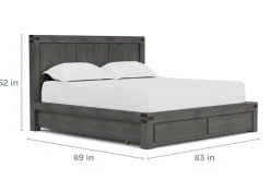 Mor Furniture Meadow Panel Bed W/ Storage In Brown, Full