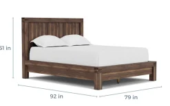 Mor Furniture Meadow Panel Bed W/ Storage In Brown, Full
