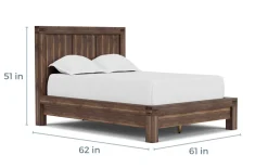 Mor Furniture Meadow Panel Bed W/ Storage In Brown, Full