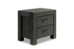 Mor Furniture Meadow Panel Storage Bed, Dresser, Mirror & Nightstand In Gray, Full