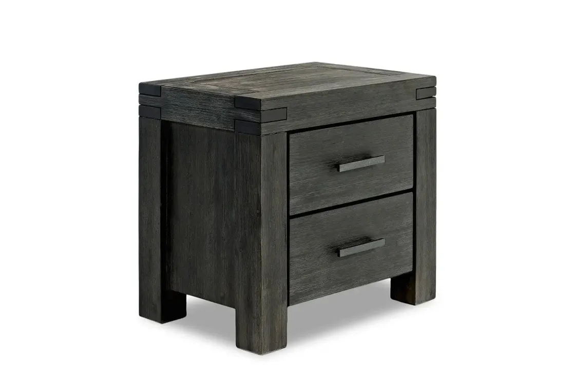 Mor Furniture Meadow Panel Storage Bed, Dresser, Mirror & Nightstand In Gray, Full