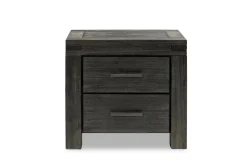 Mor Furniture Meadow Panel Storage Bed, Dresser, Mirror & Nightstand In Gray, Full