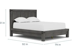 Mor Furniture Meadow Panel Storage Bed, Dresser, Mirror & Nightstand In Gray, Full