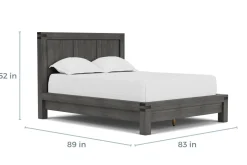 Mor Furniture Meadow Panel Storage Bed, Dresser, Mirror & Nightstand In Gray, Full