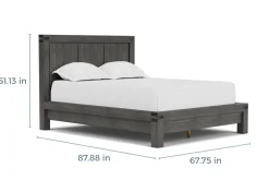Mor Furniture Meadow Panel Storage Bed, Dresser, Mirror & Nightstand In Gray, Full