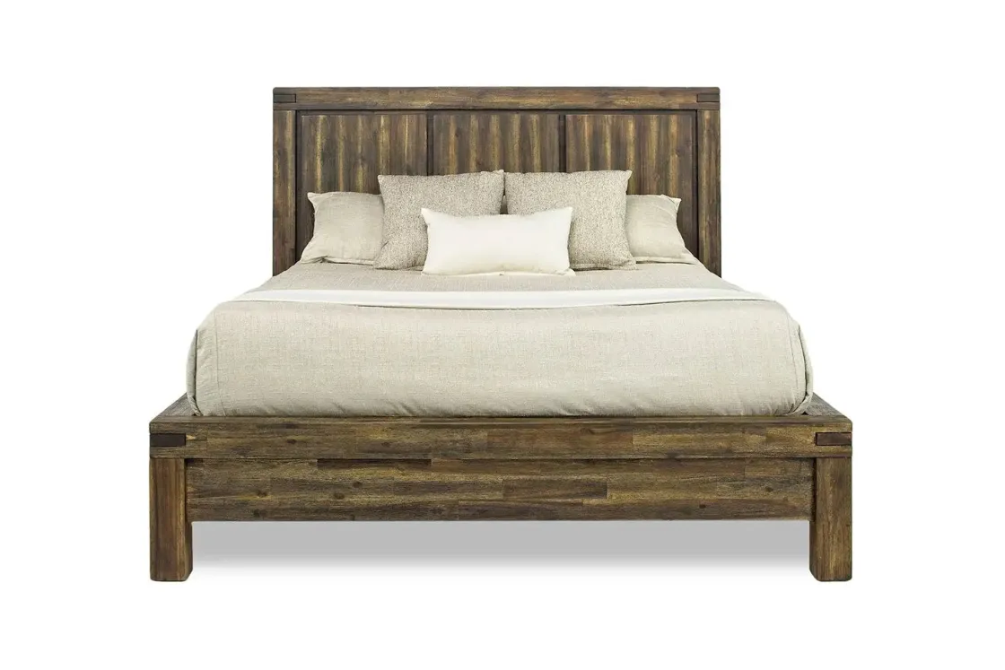Mor Furniture Meadow Panel Storage Bed, Dresser, Mirror & Nightstand In Gray, Full