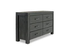 Mor Furniture Meadow Panel Storage Bed, Dresser, Mirror & Nightstand In Gray, Full