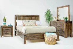 Mor Furniture Meadow Panel Storage Bed, Dresser, Mirror & Nightstand In Gray, Full
