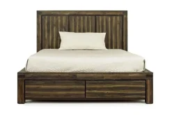 Mor Furniture Meadow Panel Storage Bed, Dresser, Mirror & Nightstand In Gray, Full