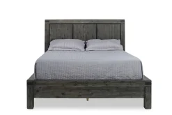 Mor Furniture Meadow Panel Storage Bed, Dresser, Mirror & Nightstand In Gray, Full