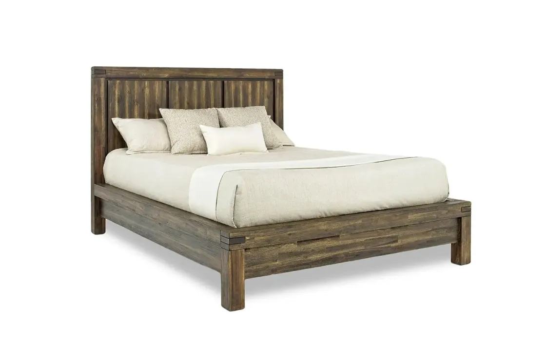 Mor Furniture Meadow Panel Storage Bed, Dresser, Mirror & Nightstand In Gray, Full