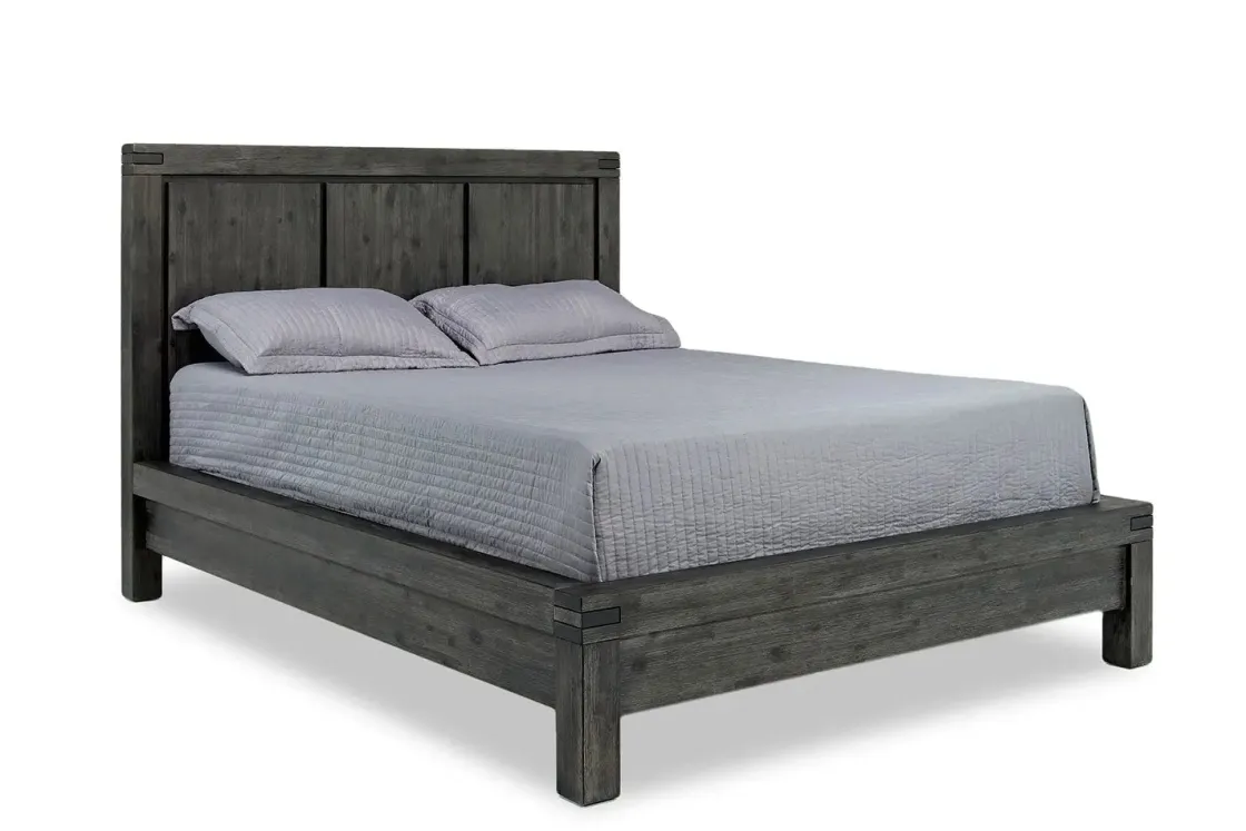 Mor Furniture Meadow Panel Storage Bed, Dresser, Mirror & Nightstand In Gray, Full