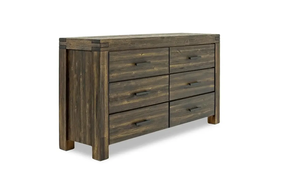 Mor Furniture Meadow Panel Storage Bed, Dresser, Mirror & Nightstand In Gray, Full