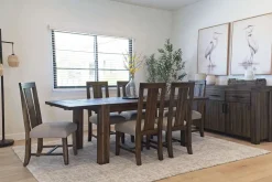 Mor Furniture Meadow Side Chair In Brown, Upholstered
