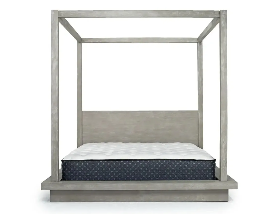 Mor Furniture Melbourne Canopy Bed, Dresser, Mirror, Nightstand In Brown Mel, Queen