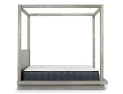 Mor Furniture Melbourne Canopy Bed In Mineral, Queen
