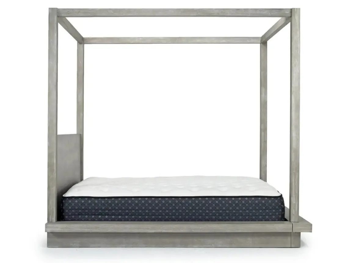 Mor Furniture Melbourne Canopy Bed In Mineral, Queen