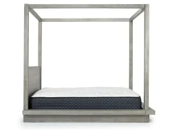 Mor Furniture Melbourne Canopy Bed In Mineral, Queen