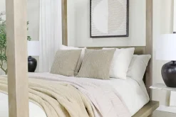 Mor Furniture Melbourne Canopy Bed In Mineral, Queen