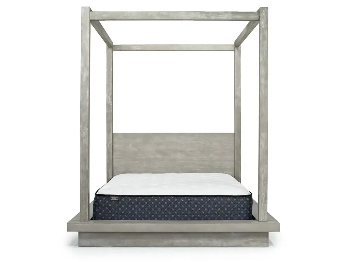 Mor Furniture Melbourne Canopy Bed In Mineral, Queen