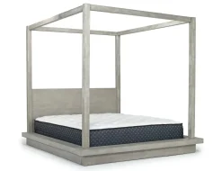 Mor Furniture Melbourne Canopy Bed In Mineral, Queen