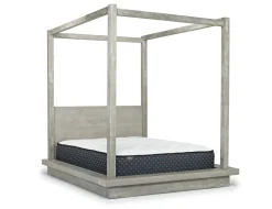 Mor Furniture Melbourne Canopy Bed In Mineral, Queen