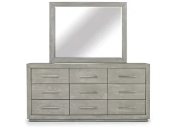Mor Furniture Melbourne Panel Bed, Dresser, Mirror & Nightstand In Brown Mel, Full