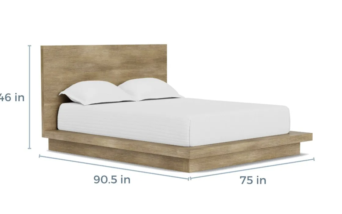 Mor Furniture Melbourne Panel Bed, Dresser, Mirror & Nightstand In Brown Mel, Full