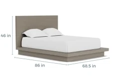 Mor Furniture Melbourne Panel Bed, Dresser, Mirror & Nightstand In Brown Mel, Full