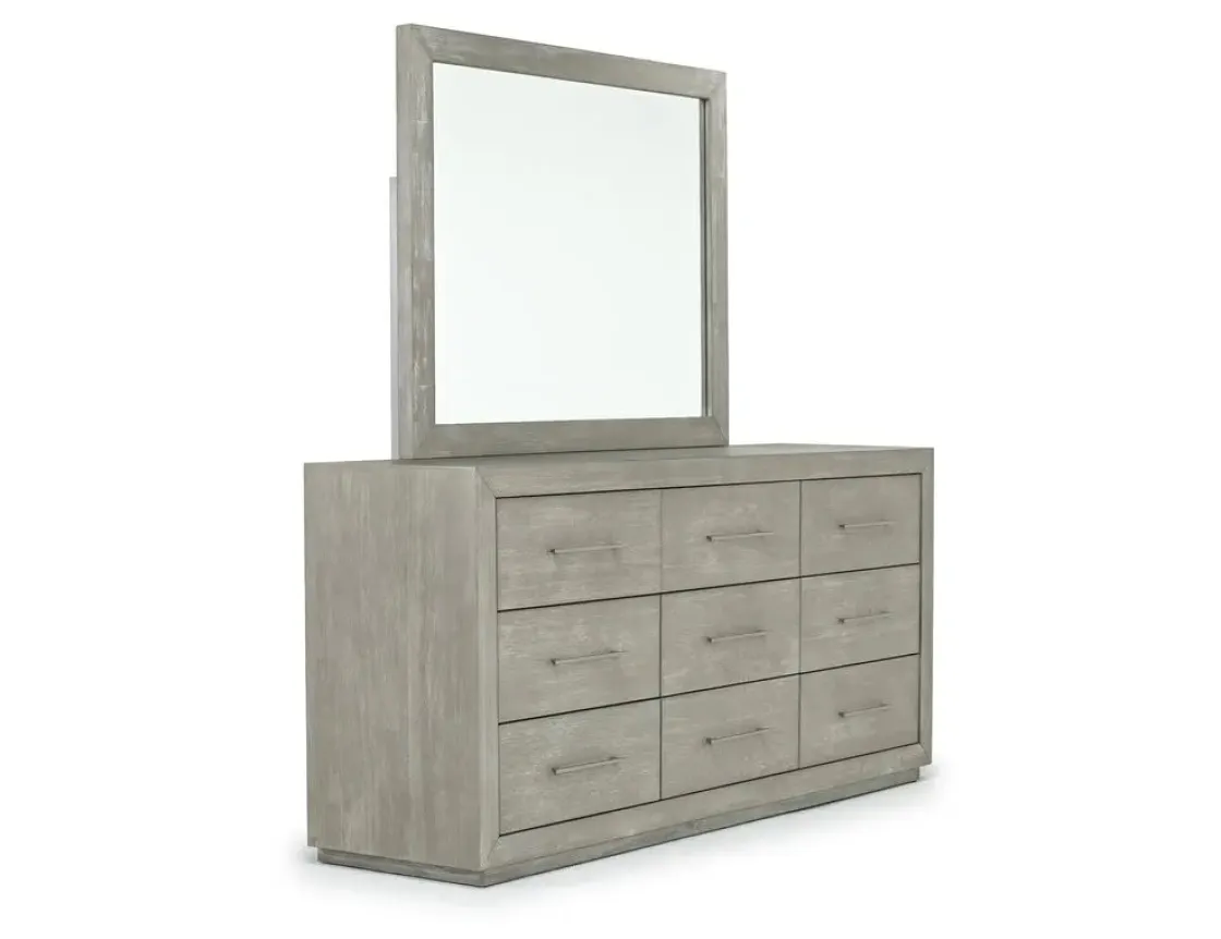 Mor Furniture Melbourne Panel Bed, Dresser, Mirror & Nightstand In Brown Mel, Full