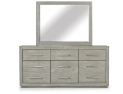 Mor Furniture Melbourne Panel Bed, Dresser, Mirror & Nightstand In Brown Mel, Full
