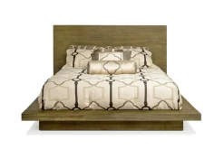 Mor Furniture Melbourne Panel Bed, Dresser, Mirror & Nightstand In Brown Mel, Full
