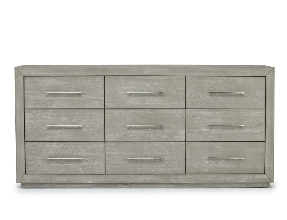 Mor Furniture Melbourne Panel Bed, Dresser, Mirror & Nightstand In Brown Mel, Full
