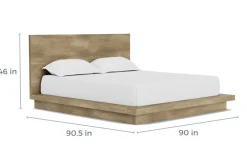Mor Furniture Melbourne Panel Bed In Mineral, Full