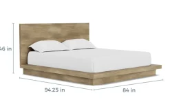 Mor Furniture Melbourne Panel Bed In Mineral, Full