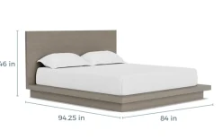 Mor Furniture Melbourne Panel Bed In Mineral, Full