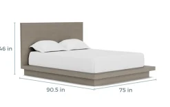 Mor Furniture Melbourne Panel Bed In Mineral, Full