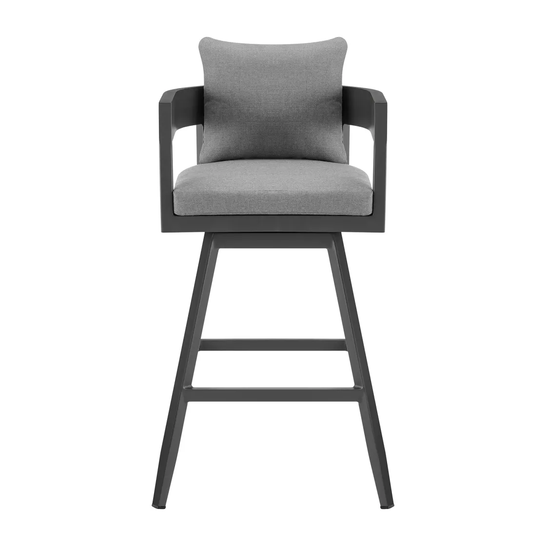 Mor Furniture Menorca Outdoor Counter Height Swivel Stool In Dark Gray