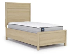 Mor Furniture Merrifield Panel Bed In Pecan Sandy, Twin